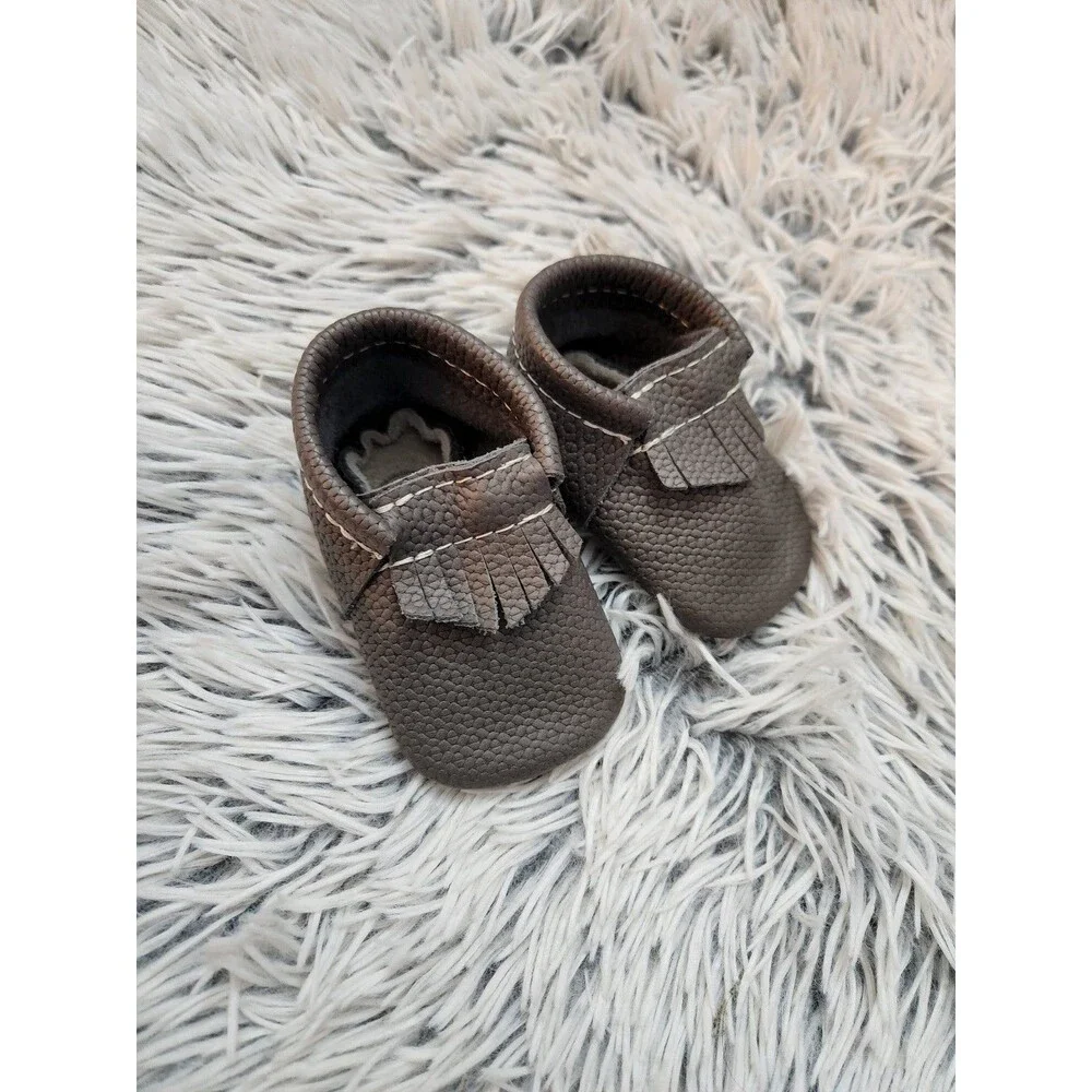 Freshly Picked Moccasins size 1 dark heather grey